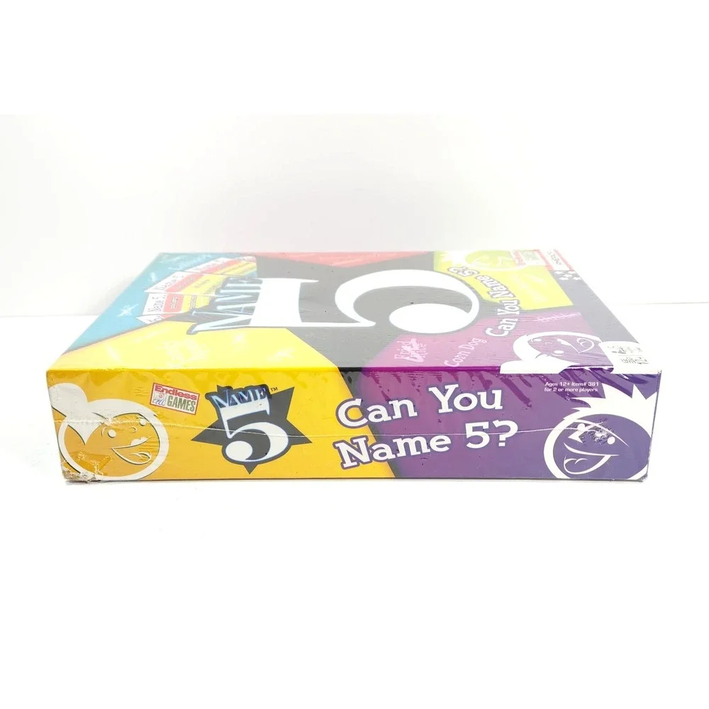 Name 5 Card Game? Party Pack 2 or More Player Teams Card Board Party Game Sealed